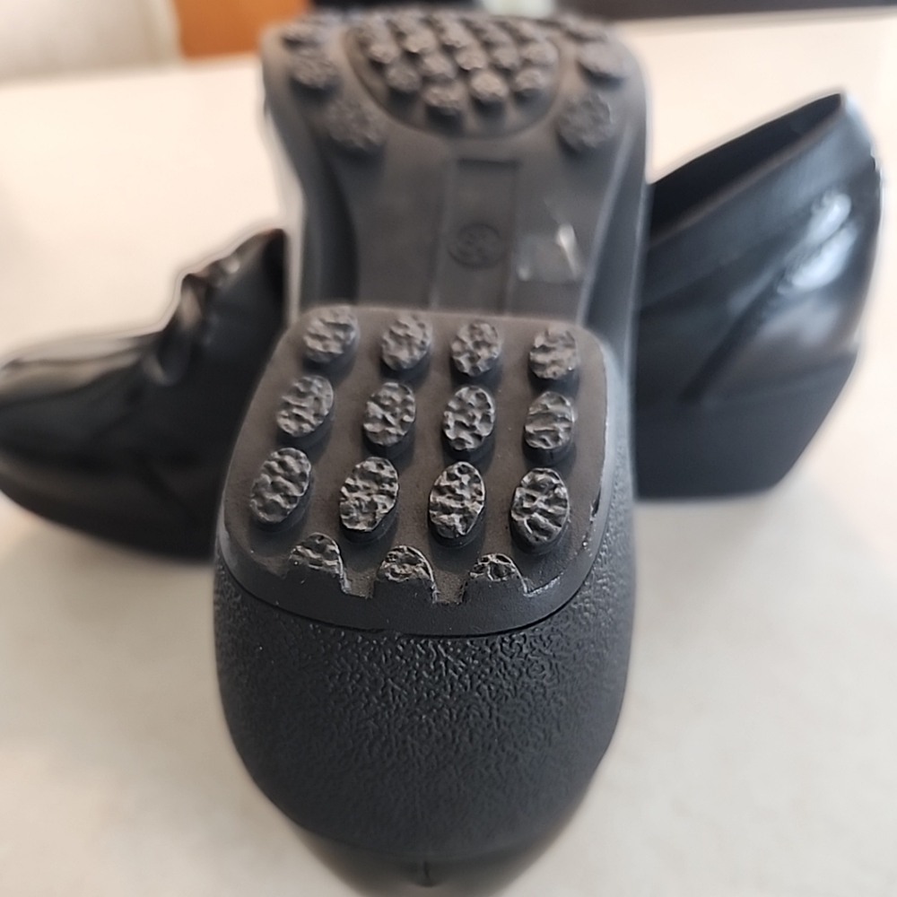 NEW Wanderlust Women's Sz 6.5W Black Vegan Patent Leather Topsider Duck Shoes - Picture 9 of 11